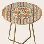 Saltillo North Mexican Serape Floral Blanket Print Side Table Gallery Image 2