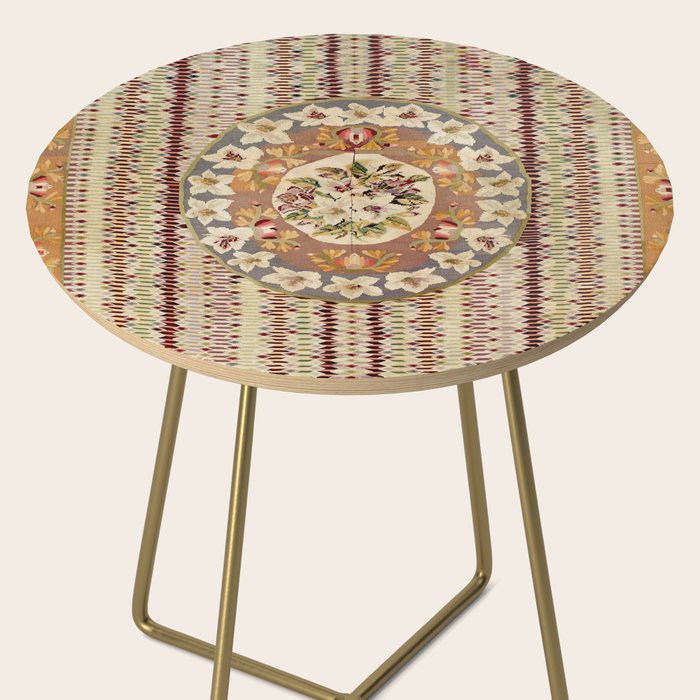 Saltillo North Mexican Serape Floral Blanket Print Side Table Gallery Image 2