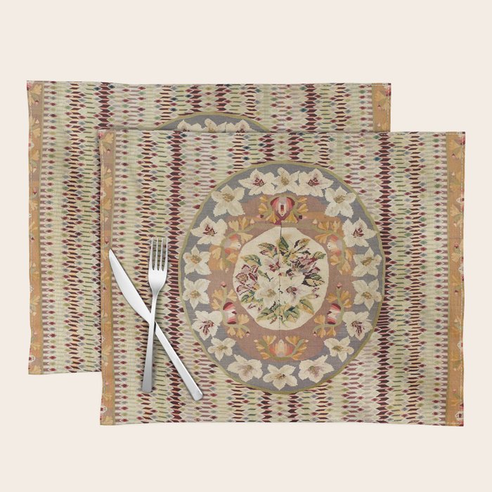 Saltillo North Mexican Serape Floral Blanket Print Placemat Gallery Image 1