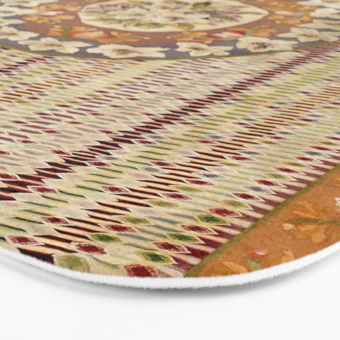Saltillo North Mexican Serape Floral Blanket Print Bath Mat Gallery Image 3