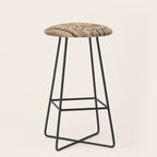 Saltillo North Mexican Serape Floral Blanket Print Stool Gallery Image 1