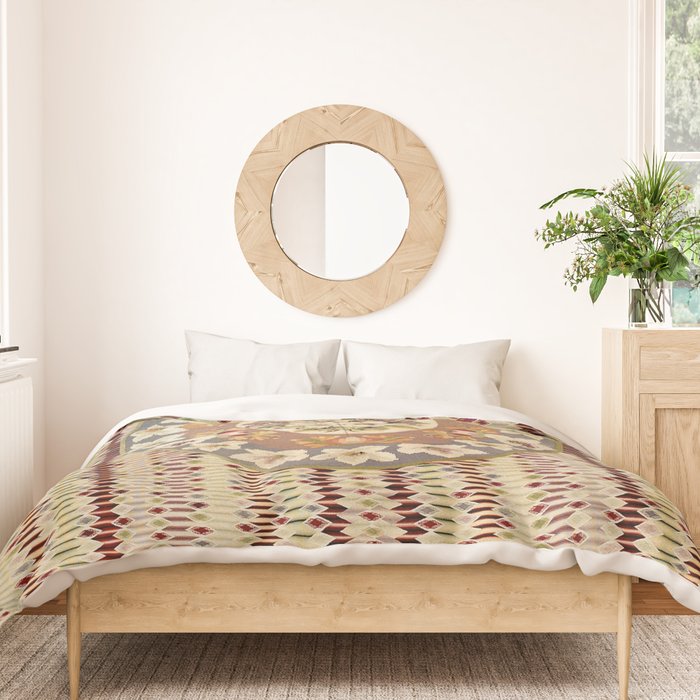 Saltillo North Mexican Serape Floral Blanket Print Duvet Cover Gallery Image 3