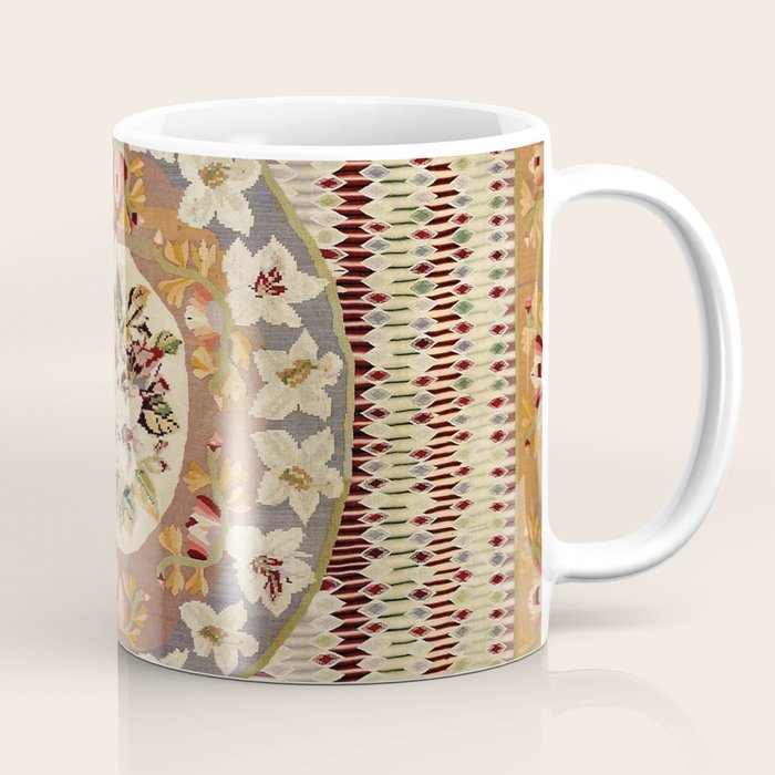 Saltillo North Mexican Serape Floral Blanket Print Coffee Mug Gallery Image 1