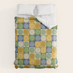 Retro Flowers Check Pattern XXI Comforter Gallery Image 6