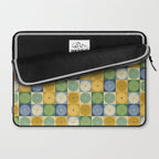 Retro Flowers Check Pattern XXI Laptop Sleeve Gallery Image 2