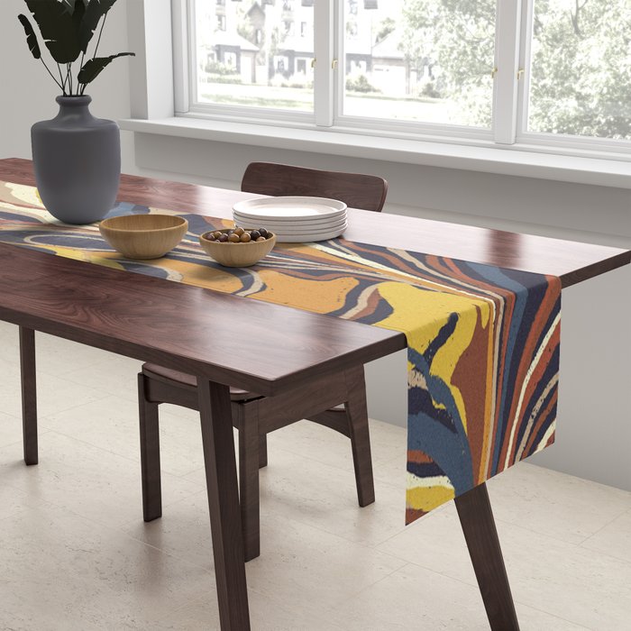 Retro marble #3 Table Runner Gallery Image 2