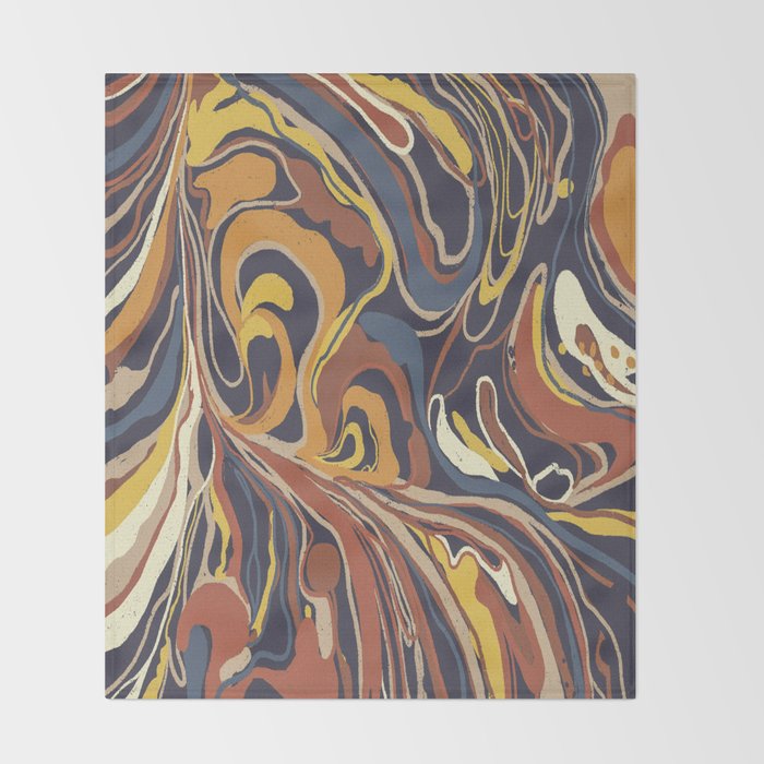 Retro marble #3 Throw Blanket Gallery Image 2