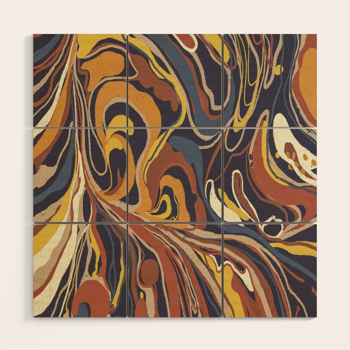 Retro marble #3 Wood Wall Art Gallery Image 1