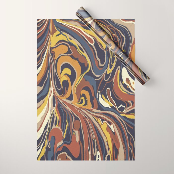 Retro marble #3 Wrapping Paper Gallery Image 1
