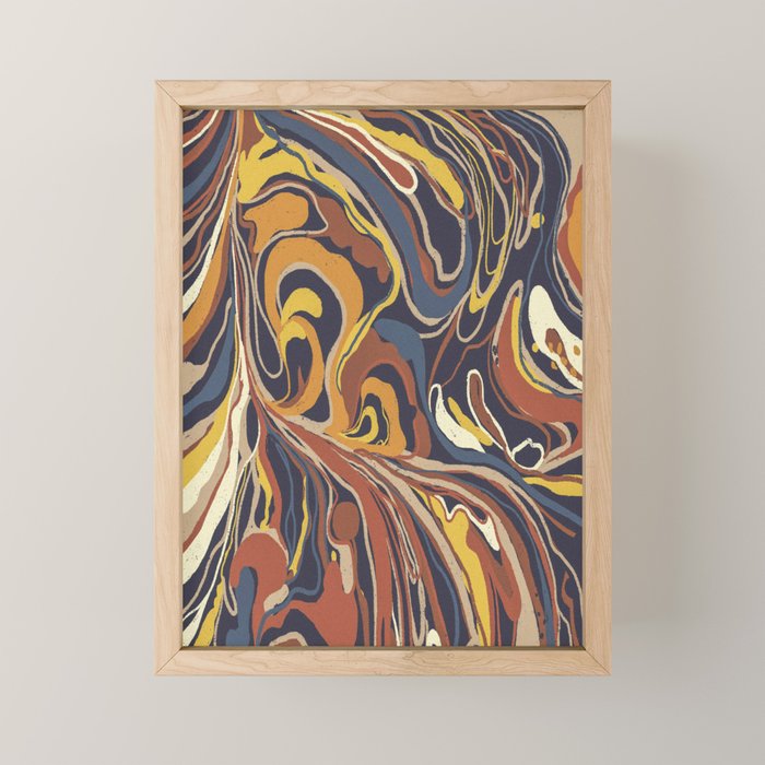 Retro marble #3 Mini Art Print Gallery Image 1