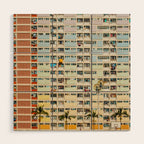 Colorful building Facade in Hong Kong - pastel color - Basketball court, Hongkong Wood Wall Art Gallery Image 1