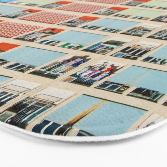 Colorful building Facade in Hong Kong - pastel color - Basketball court, Hongkong Bath Mat Gallery Image 3