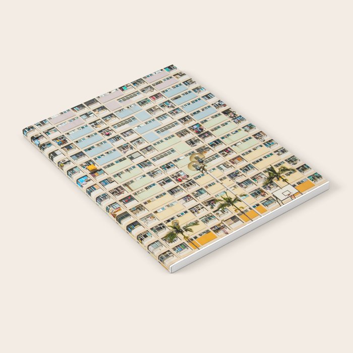 Colorful building Facade in Hong Kong - pastel color - Basketball court, Hongkong Notebook Gallery Image 1