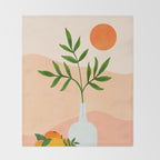 Summer Daze Botanical Still Life Throw Blanket Gallery Image 2