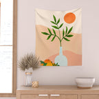 Summer Daze Botanical Still Life Wall Tapestry Gallery Image 2