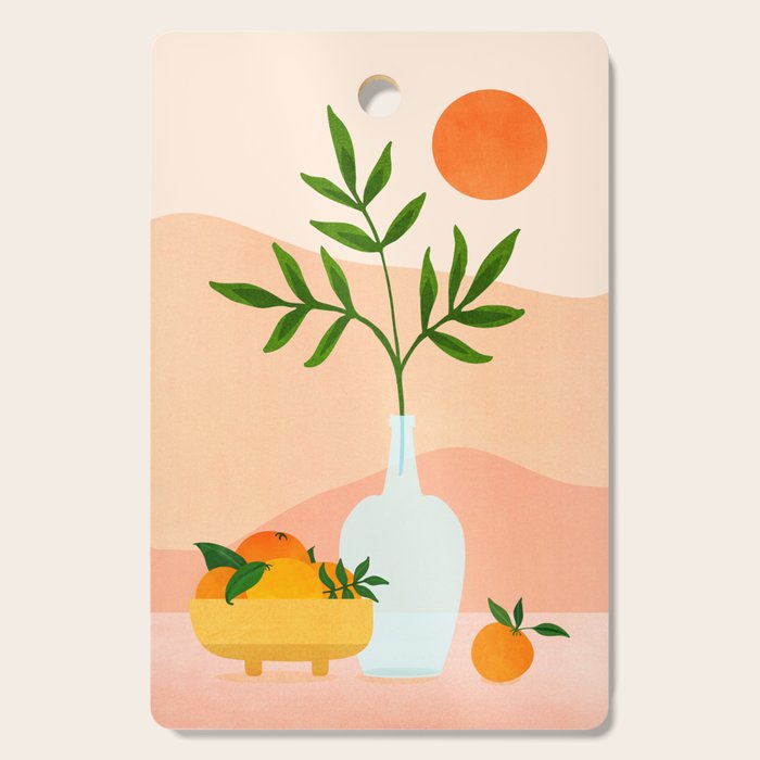 Summer Daze Botanical Still Life Cutting Board Gallery Image 1
