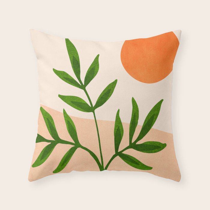 Summer Daze Botanical Still Life Throw Pillow Gallery Image 6