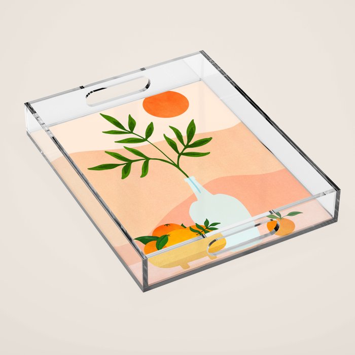 Summer Daze Botanical Still Life Acrylic Tray Gallery Image 1