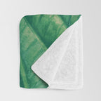 Jungle Leaves Tropical Botanical Throw Blanket Gallery Image 3