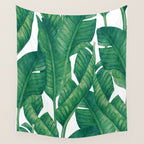 Jungle Leaves Tropical Botanical Wall Tapestry Gallery Image 4
