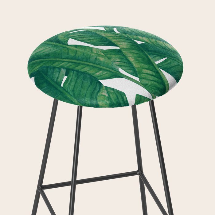 Jungle Leaves Tropical Botanical Stool Gallery Image 2