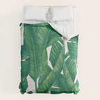 Jungle Leaves Tropical Botanical Comforter Gallery Image 6