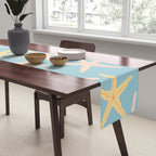 Vintage marine starfish sea animal pattern Table Runner Gallery Image 2