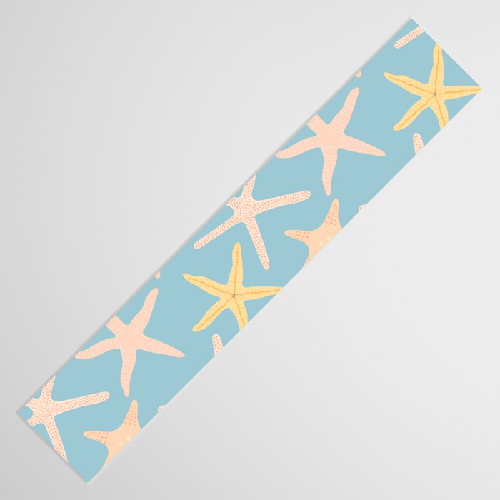 Vintage marine starfish sea animal pattern Table Runner Gallery Image 3