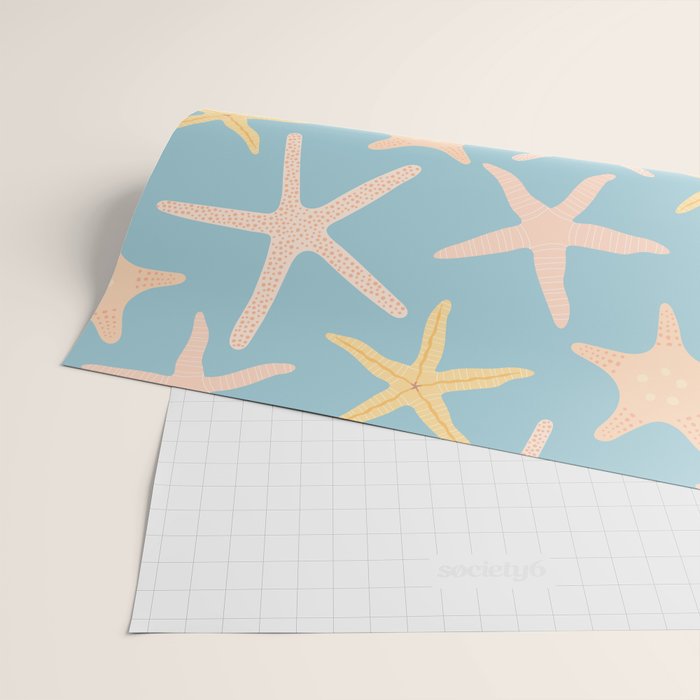 Vintage marine starfish sea animal pattern Wrapping Paper Gallery Image 2