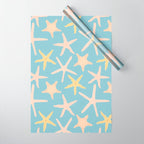 Vintage marine starfish sea animal pattern Wrapping Paper Gallery Image 1