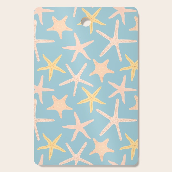 Vintage marine starfish sea animal pattern Cutting Board Gallery Image 1