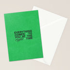 Everything Comes To You At The Right Time (Green) Stationery Card Gallery Image 2