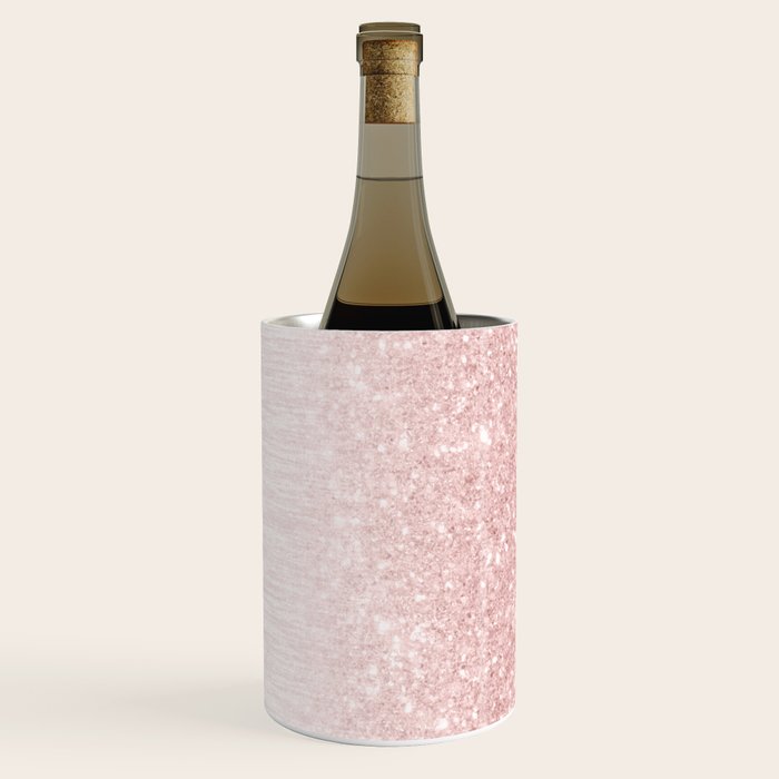 Elegant rose gold pink gradient glitter Wine Chiller Gallery Image 1