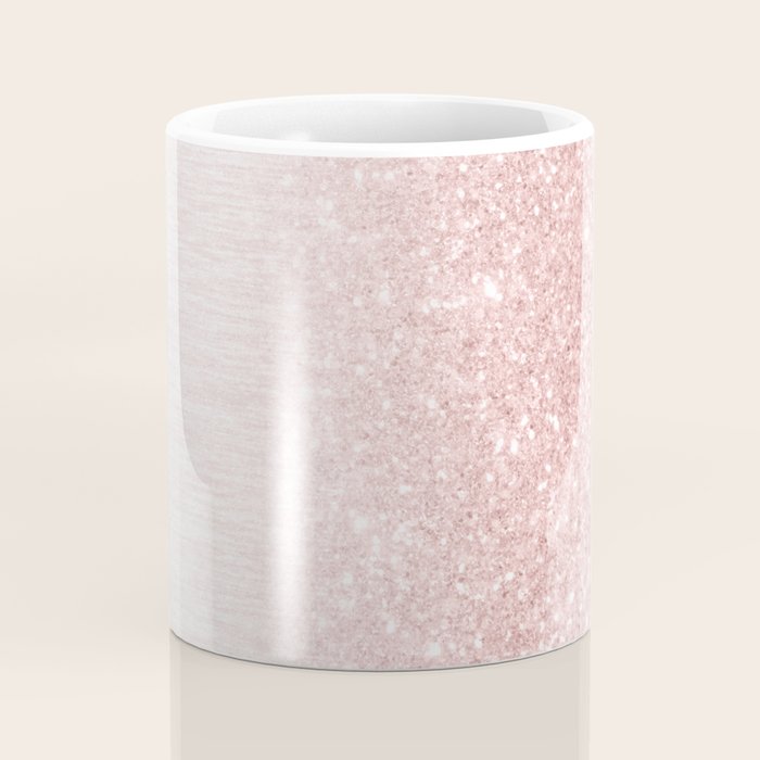 Elegant rose gold pink gradient glitter Coffee Mug Gallery Image 4