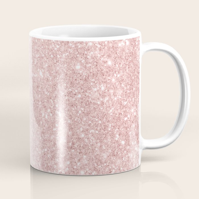 Elegant rose gold pink gradient glitter Coffee Mug Gallery Image 1