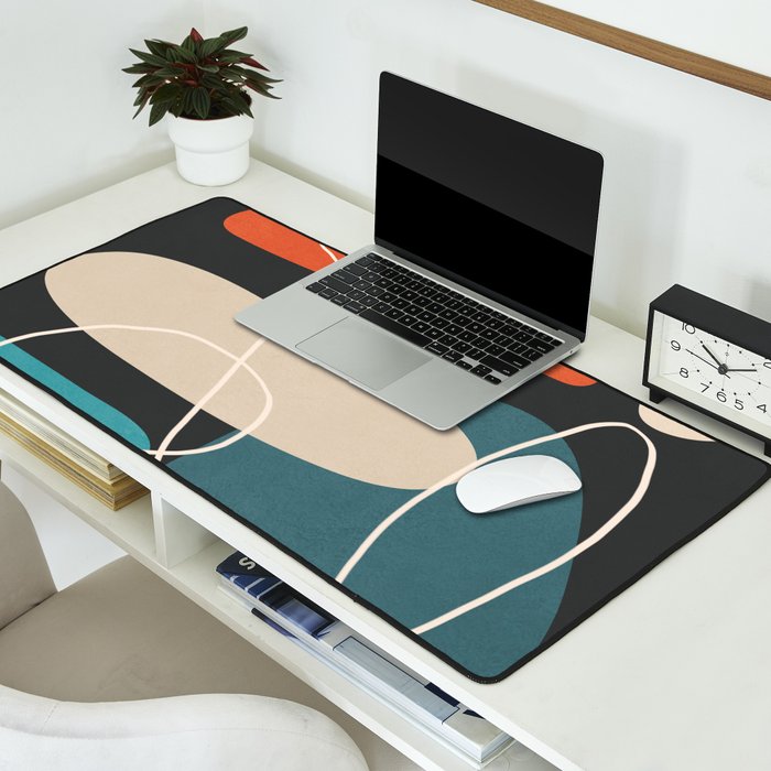 Minimal Colorful Abstract Shapes 4 Desk Mat Gallery Image 2