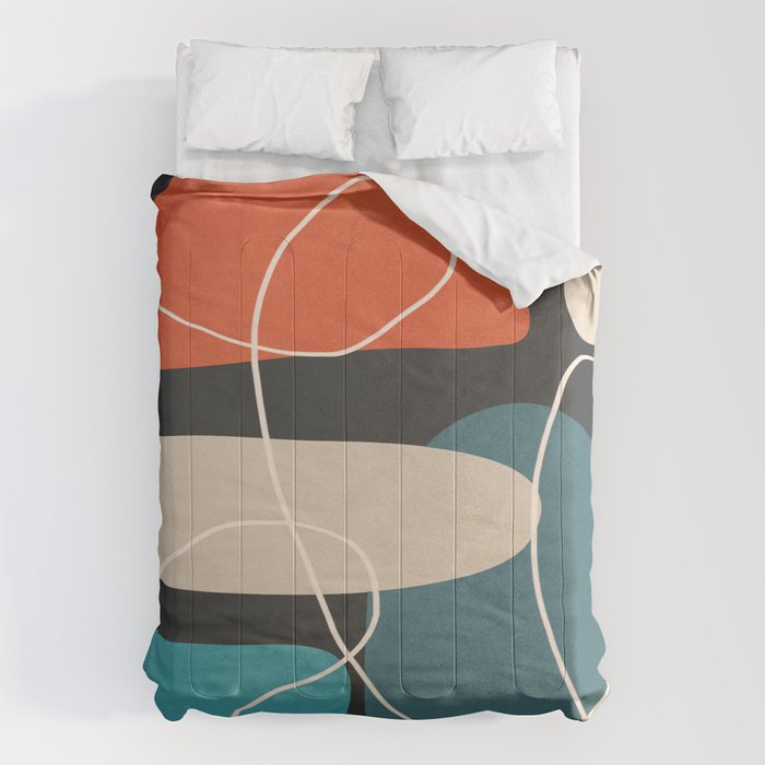 Minimal Colorful Abstract Shapes 4 Comforter Gallery Image 6