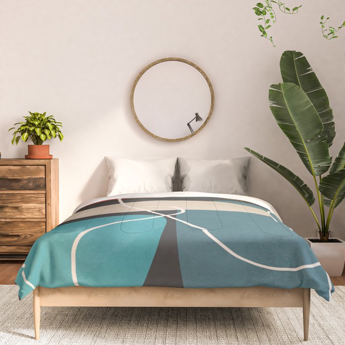 Minimal Colorful Abstract Shapes 4 Comforter Gallery Image 3