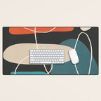 Minimal Colorful Abstract Shapes 4 Desk Mat Gallery Image 1