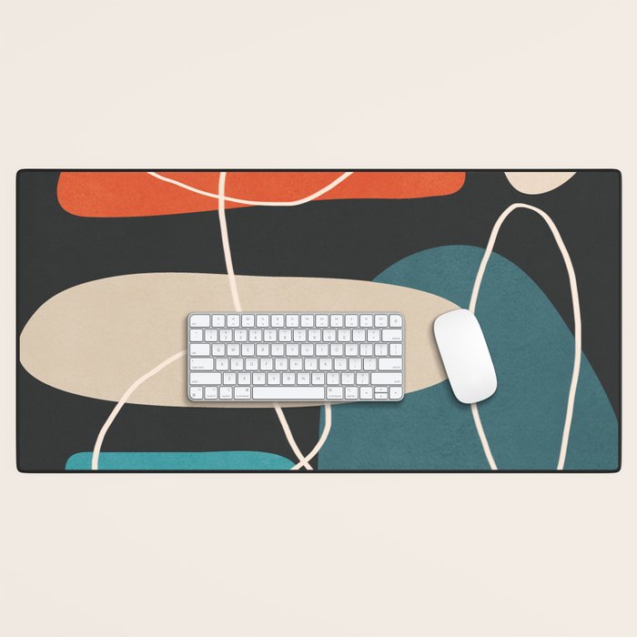 Minimal Colorful Abstract Shapes 4 Desk Mat Gallery Image 1