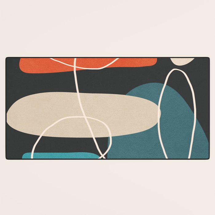 Minimal Colorful Abstract Shapes 4 Desk Mat Gallery Image 3