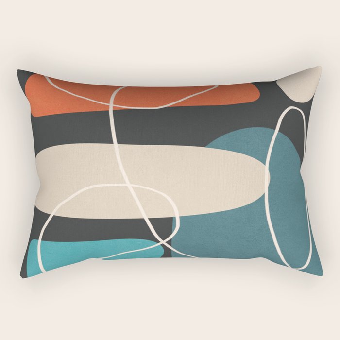 Minimal Colorful Abstract Shapes 4 Rectangular Pillow Gallery Image 2