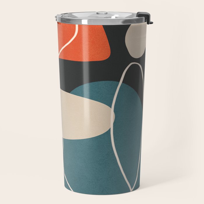 Minimal Colorful Abstract Shapes 4 Travel Mug Gallery Image 2