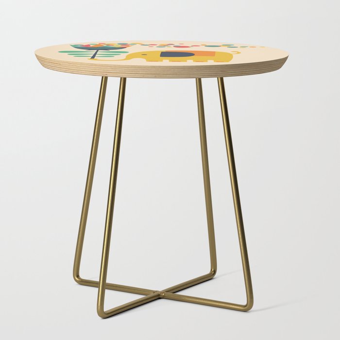 Elephant with giant flower Side Table Gallery Image 1