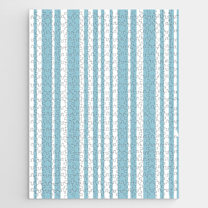 Classic Stripes XXXV - Sky Blue Jigsaw Puzzle Gallery Image 1