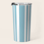 Classic Stripes XXXV - Sky Blue Travel Mug Gallery Image 3