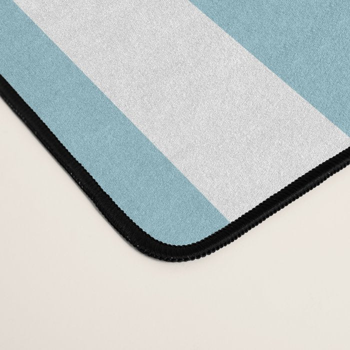 Classic Stripes XXXV - Sky Blue Desk Mat Gallery Image 4