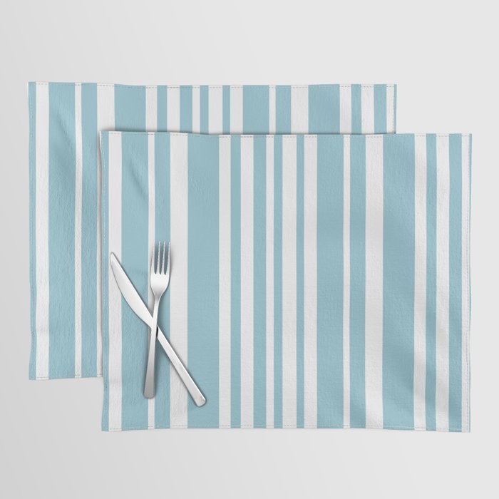 Classic Stripes XXXV - Sky Blue Placemat Gallery Image 1