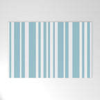 Classic Stripes XXXV - Sky Blue Welcome Mat Gallery Image 1