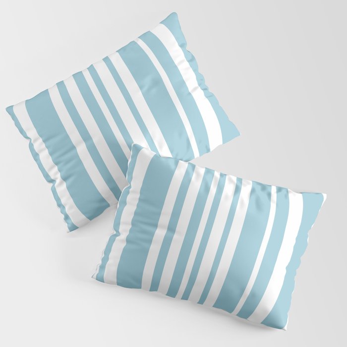 Classic Stripes XXXV - Sky Blue Pillow Sham Gallery Image 1